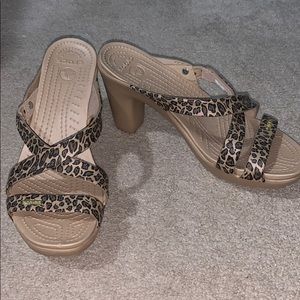 Croc Cheetah High Heels